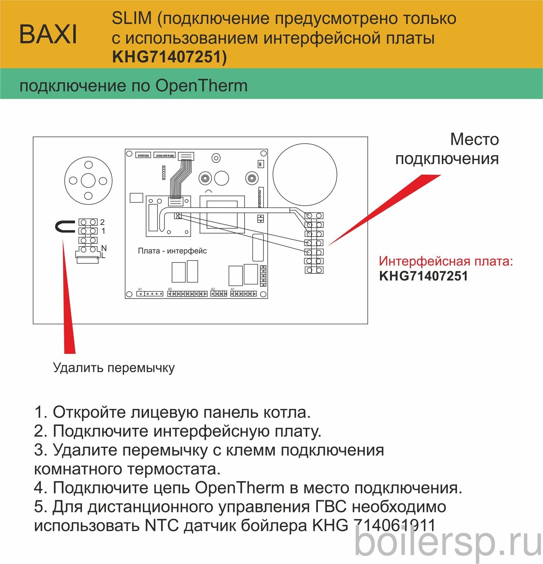 Термостат комнатный Baxi KHG 714086910 схема подключения